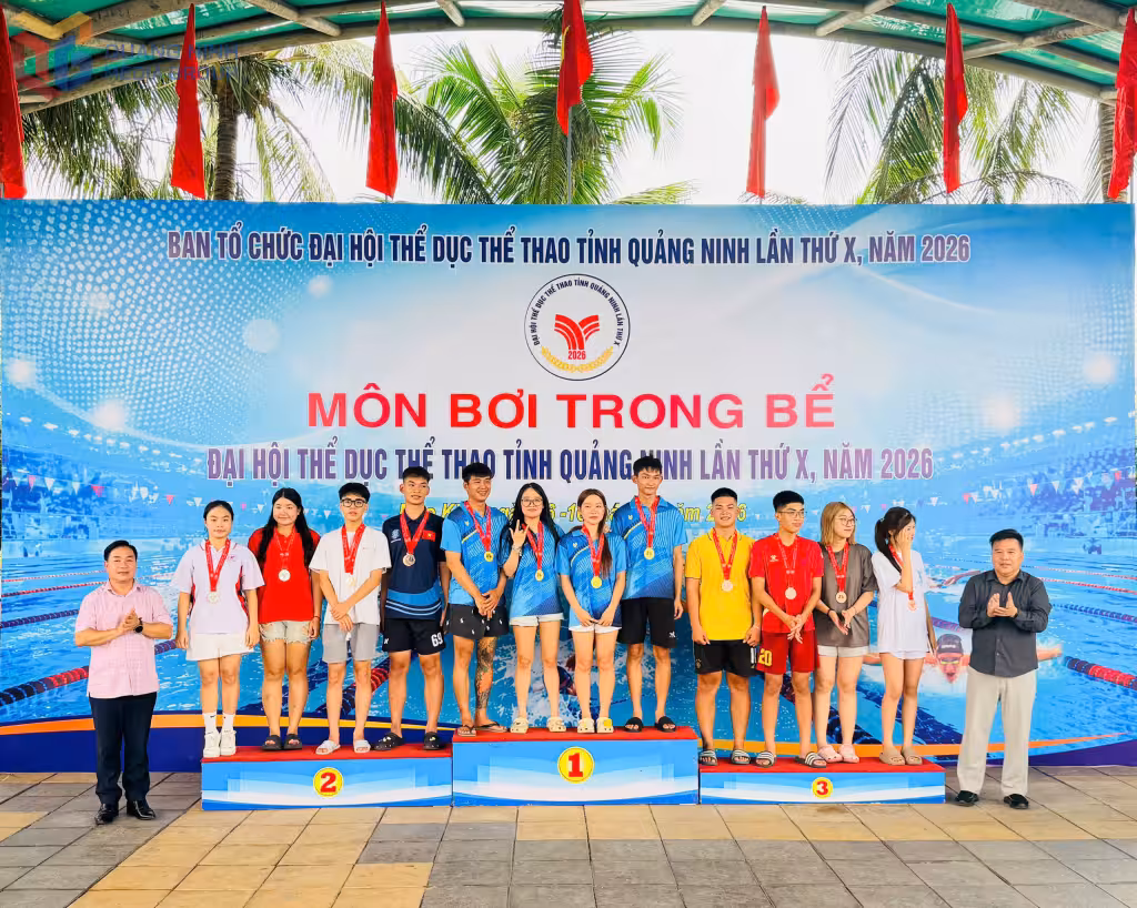 Giải bơi Đại hội Thể dục Thể thao tỉnh Quảng Ninh: Phường Mạo Khê khẳng định vị thế