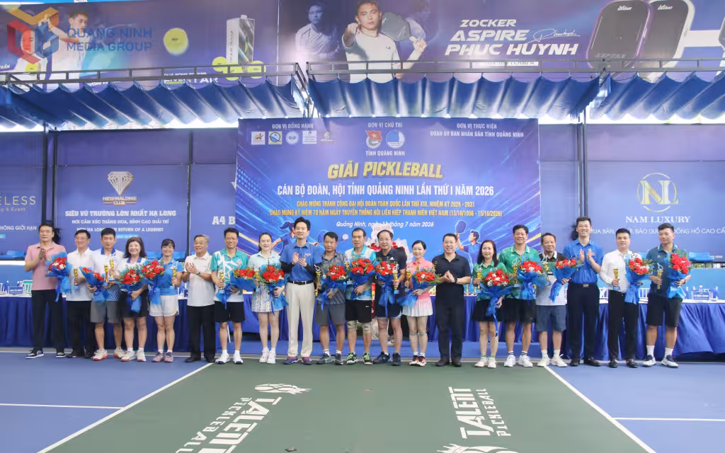 Sôi nổi phong trào Pickleball trong cán bộ Đoàn, Hội tỉnh Quảng Ninh