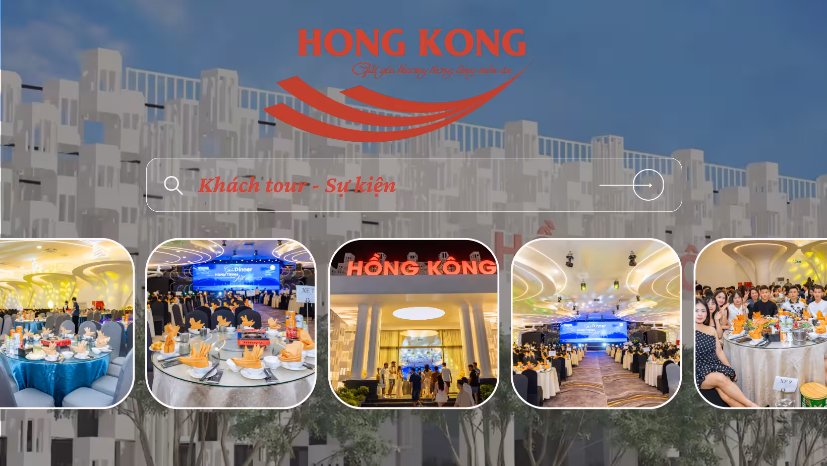 Không gian nhà hàng Hồng Kông Hạ Long sang trọng chuyên phục vụ các đoàn khách lớn